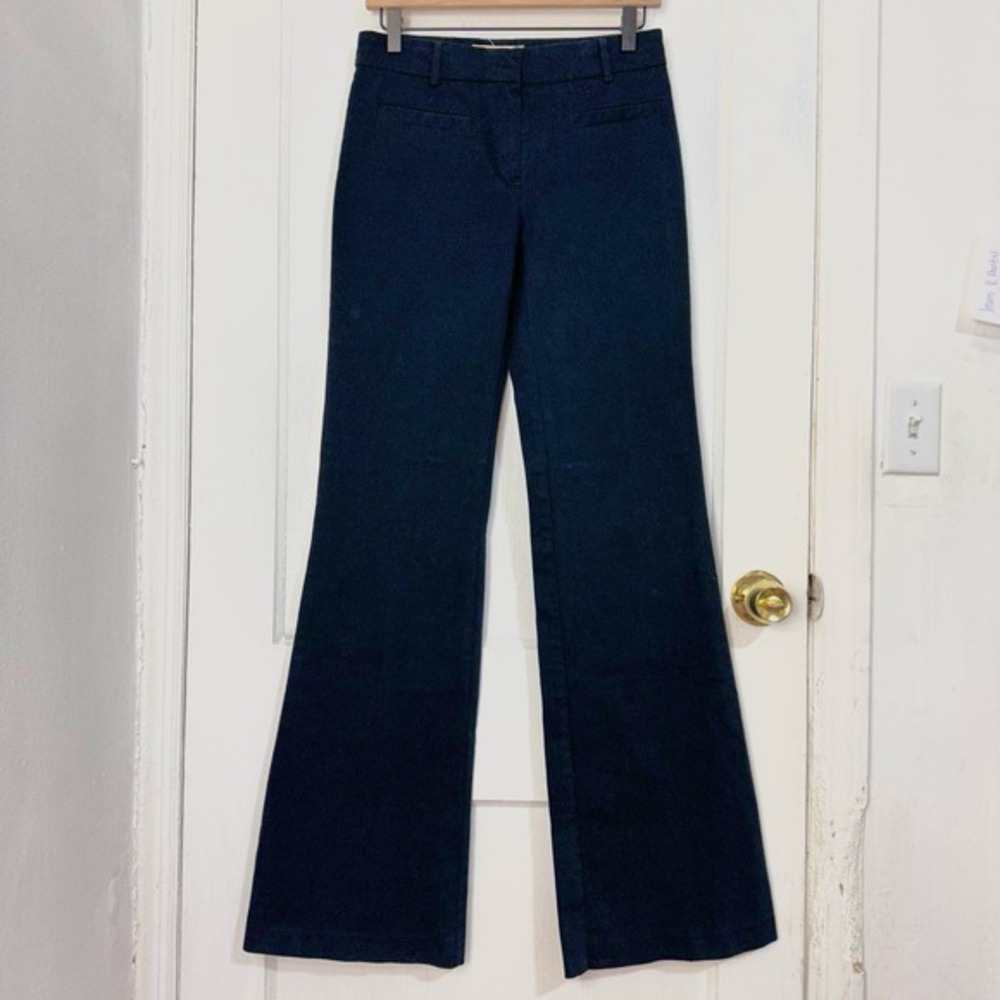 See by Chloé Paris Wide Leg Pants Size 6 Navy Blue Black‎